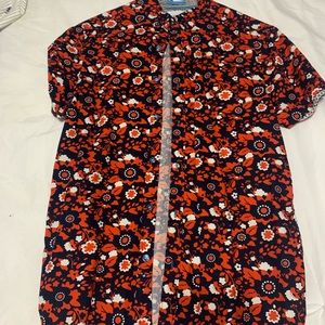 Cactus Man Floral Button Down T